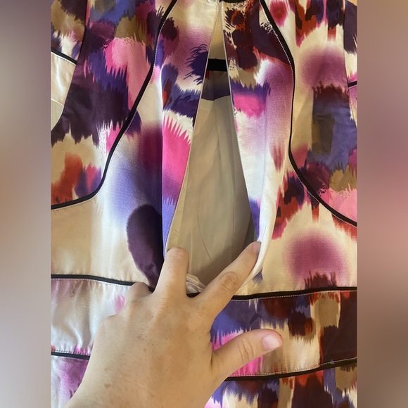 Sandra Angelozzi Cotton/Silk Blend Abstract Cap Sleeve Dress Size Medium - Picture 10 of 10